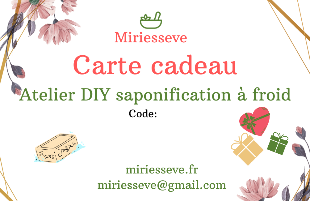 Carte cadeau atelier savon